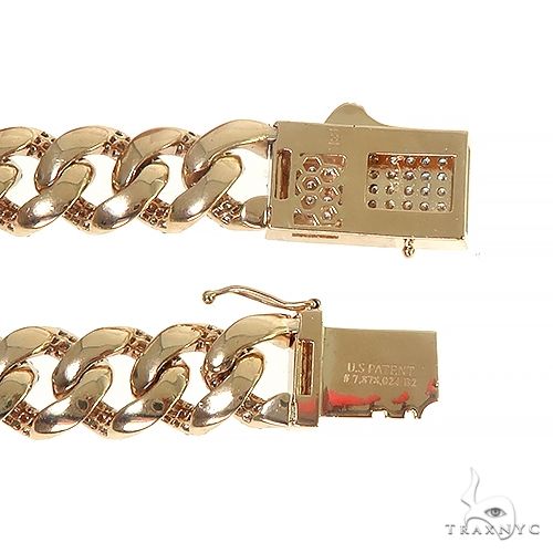 14K Gold Miami Cuban Diamond Bracelet 66391 - Image 4
