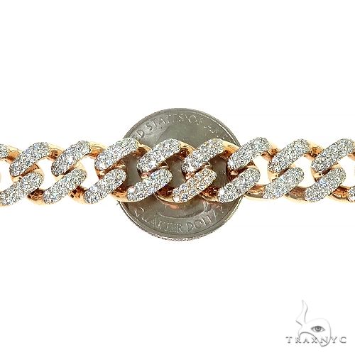 14K Gold Miami Cuban Diamond Bracelet 66391 - Image 5