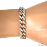 14K Gold Miami Cuban Diamond Bracelet 66391 - Image 7
