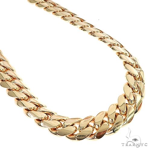 Solid Miami Cuban Diamond Lock Chain 21 Inches 18mm    66843 - Image 1