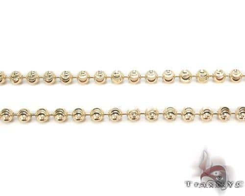14K Gold Moon Cut Chain 24 Inches 5mm   65882 - Image 2