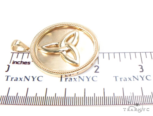 14K Gold Trinity Knot Pendant 35269 - Image 8