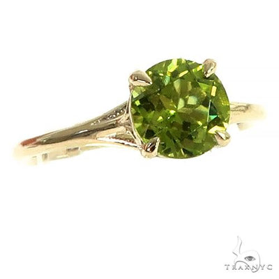 14K Gold Peridot Solitaire Engagement Ring 66426 - Image 1