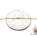 14K Gold Prong Diamond Cross Crucifix Necklace 32223 - Image 3