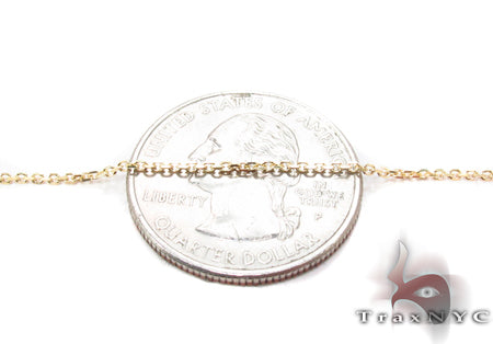 14K Gold Prong Diamond Cross Crucifix Necklace 32223 - Image 3