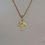 14K TraxNYC's Mystique Ankh Cross Crucifix 10K Franco Chain Set 57204 - Image 7