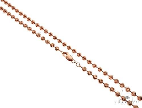 14K Rose Gold Moon Cut Chain 24 Inches 5mm   65889 - Image 1