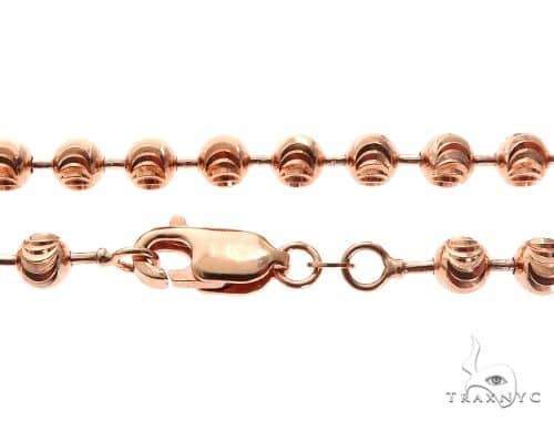 14K Rose Gold Moon Cut Chain 24 Inches 5mm   65889 - Image 5