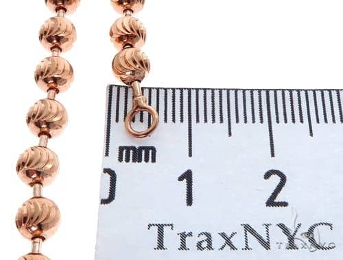 14K Rose Gold Moon Cut Chain 24 Inches 5mm   65889 - Image 6