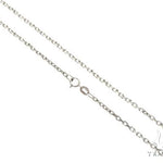 14K White Gold Cable Link Chain 18 Inches 1.4mm   64400 - Image 1