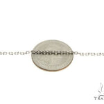 14K White Gold Cable Link Chain 18 Inches 1.4mm   64400 - Image 3