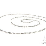 14K White Gold Cable Link Chain 18 Inches 1.4mm   64400 - Image 4
