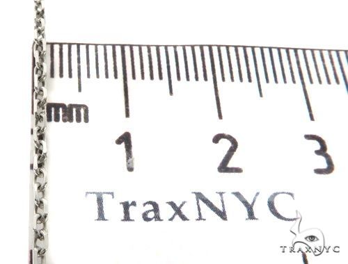 14K White Gold Cable Link Chain 18 Inches 1.4mm   64400 - Image 5