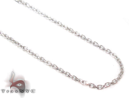 14K White Gold Cross Crucifix Necklace 33976 - Image 3