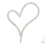 14K White Gold Diamond Heart Pendant 65866 - Image 1