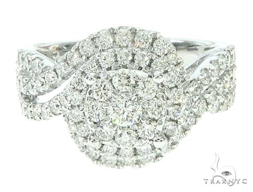 14K Gold Diamond Round Halo Engagement Ring 65734 - Image 1