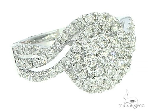 14K Gold Diamond Round Halo Engagement Ring 65734 - Image 3