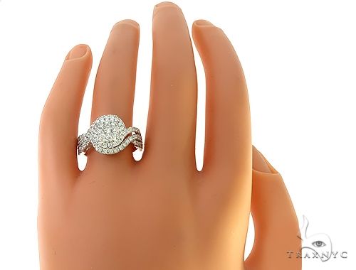 14K Gold Diamond Round Halo Engagement Ring 65734 - Image 7