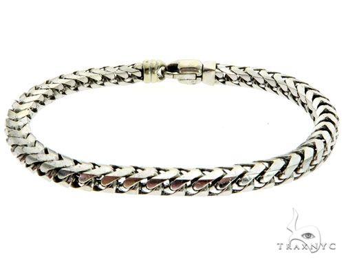 14K White Gold Men's Bracelet 61855 - Image 1