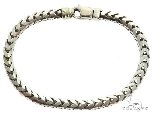 14K White Gold Men's Bracelet 61855 - Image 2
