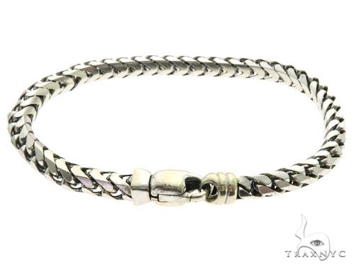 14K White Gold Men's Bracelet 61855 - Image 4