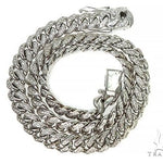 14K White Gold Miami Cuban Link Diamond Chain 66224 - Image 3