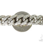 14K White Gold Miami Cuban Link Diamond Chain 66224 - Image 5