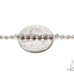 14K White Gold Moon Cut Link Chain 22 Inches 3mm   64800 - Image 3