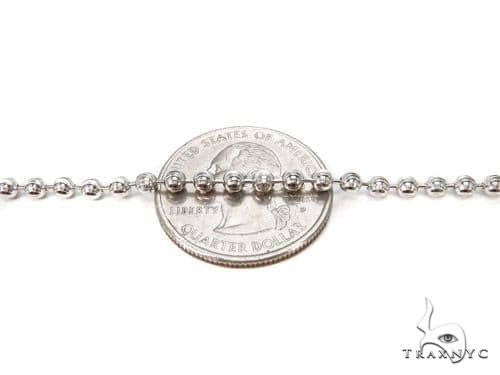 14K White Gold Moon Cut Link Chain 22 Inches 3mm   64800 - Image 3