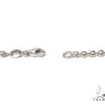 14K White Gold Moon Cut Link Chain 22 Inches 3mm   64800 - Image 5
