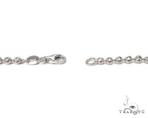 14K White Gold Moon Cut Link Chain 22 Inches 3mm   64800 - Image 5