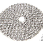 14K White Gold Moon Cut Link Chain 22 Inches 3mm   64800 - Image 6