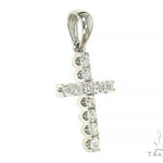 14K Gold Small Diamond Cross 65967 - Image 2