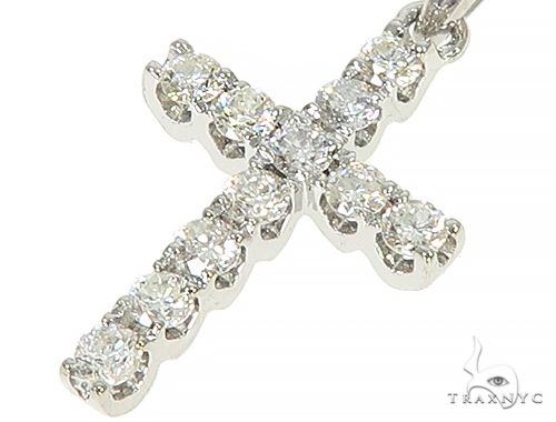 14K Gold Small Diamond Cross 65967 - Image 4