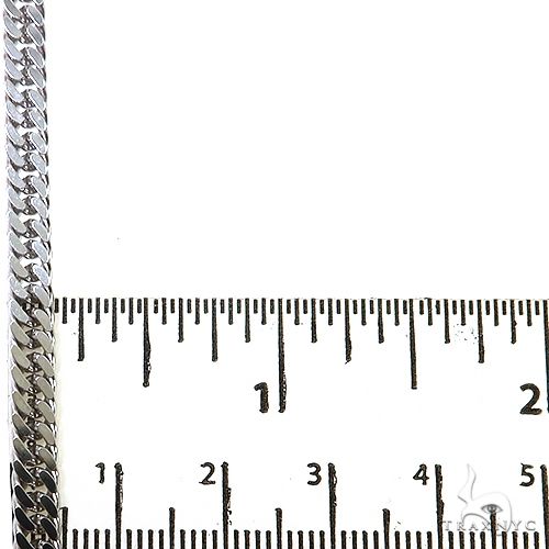 14K White Gold Solid Double Curb Link Bracelet 8 Inches 4.6mm 68968 - Image 5