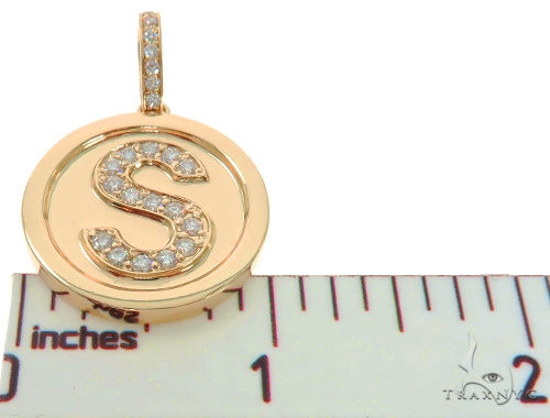 14K YG  Custom Made Initial Letter 'S' Pendant 57668 - Image 8