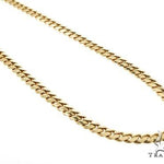 14K Yellow Gold Solid Miami Cuban Link Chain 64555 - Image 2