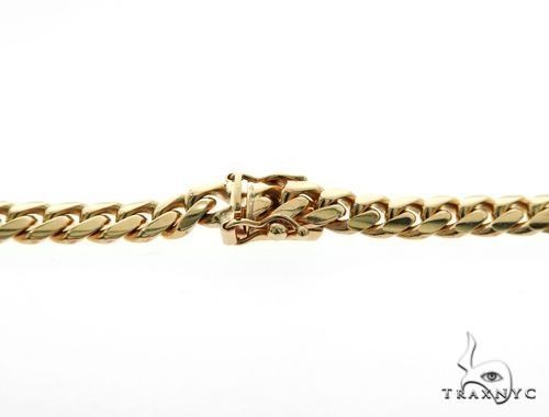14K Yellow Gold Solid Miami Cuban Link Chain 64555 - Image 5
