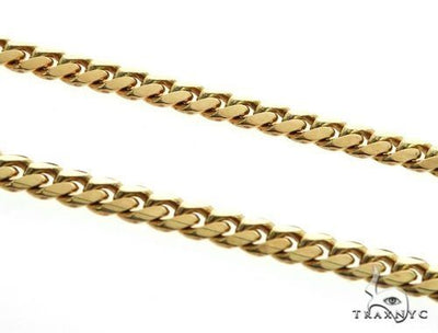 14K Yellow Gold Solid Miami Cuban Link Chain 64556 - Image 1