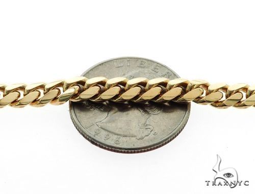 14K Yellow Gold Solid Miami Cuban Link Chain 64557 - Image 3