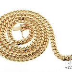 14K Yellow Gold Solid Miami Cuban Link Chain 64557 - Image 4