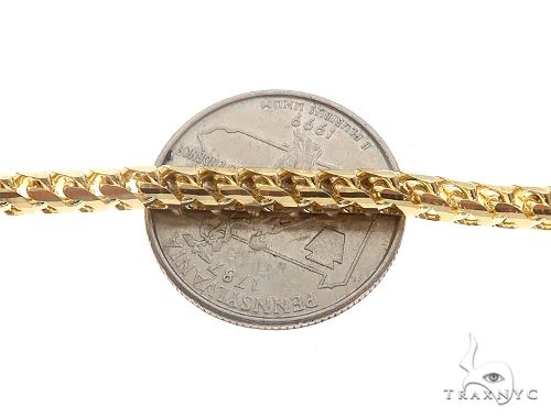 14K Yellow Gold Solid Franco Link Chain 22 Inches 3.9mm   65596 - Image 4
