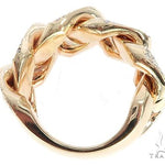 14K Yellow Gold 17mm 3 Row Diamond Miami Cuban Ring 65028 - Image 5