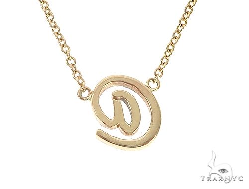 14K Yellow Gold At Sign Diamond Necklaces 65478 - Image 3
