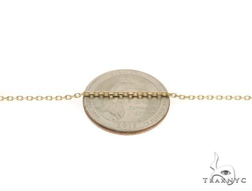 14K Yellow Gold Cable Link Chain 18 Inches 1.4mm   64395 - Image 3