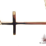 14K Yellow Gold Cross Crucifix Necklace 33977 - Image 1