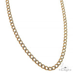 14K Yellow Gold Curb Diamond Cut Solid chain 3.6mm 16 inches 70164 - Image 2