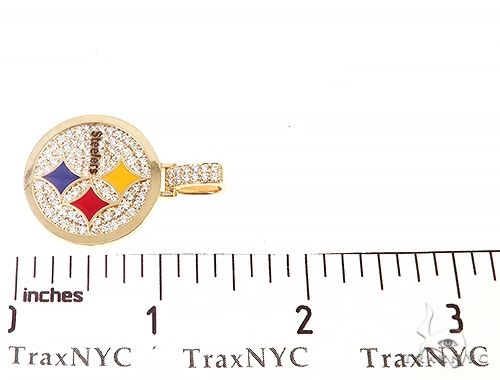 14K Yellow Gold Small Custom Steelers Pendant 65227 - Image 7