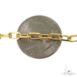 14K Yellow Gold Diamond Cut Anchor Cable Link Chain 22 Inches 3.7mm   67795 - Image 3