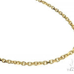 14K Yellow Gold Diamond Cut Solid Anchor Chain 18 Inches 3mm 70122 - Image 1